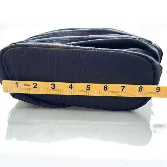 Pashmina Black Fabric Lightweight Handbag with 3D Satin Color Flowers  ***Item: - Picture 7 of 11